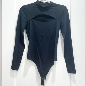 Abercrombie Mock Neck Cutout Bodysuit